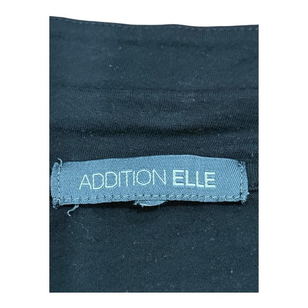 Addition Elle Cardigan Womens 2XL Black Cropped Open Front 3/4 Sleeve Stretch - Picture 5 of 7
